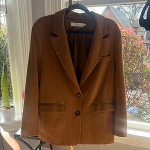 Astr Brown Tailored Blazer with Notched Lapel